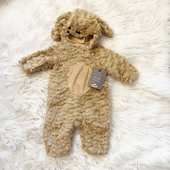 NEW Pottery Barn Kids BABY DOG HALLOWEEN COSTUME 0-6 3 MONTHS *brown puppy - Picture 8 of 15